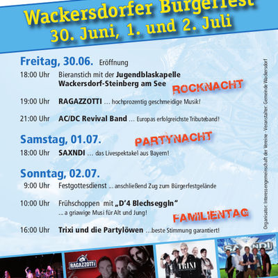 Bild vergrößern: Bürgerfest 2017 Programm